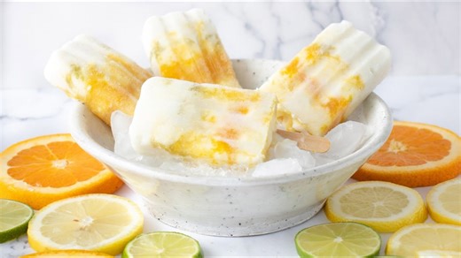 Triple Citrus Yogurt Popsicles Recipe