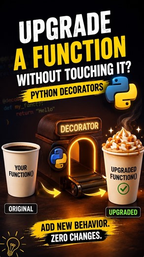 This Coffee Trick Explains Python Decorators #python #coding