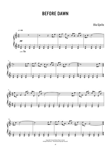 BEFORE DAWN from my NIGHT album PDF download | https://bit.ly/48FKnrG | Ola Gjeilo