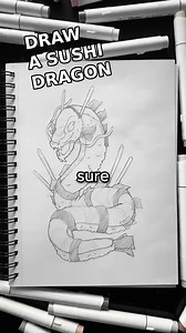 How to Draw a Sushi Dragon – Step-by-Step Sketch Guide