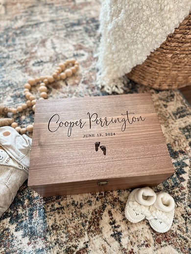 Baby Keepsake Box, Memory Gift Box, Baby Shower Gift, Baby Keepsake, Personalized Baby Gift, Wood Memory Box, Custom Baby Gift, Wood Box - Etsy