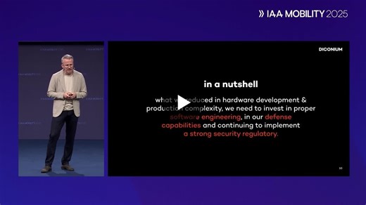 2026 is the year to turn cyber resilience from a cost line into a real competitive edge.    Looking back at Tobias Margarit’s lecture at IAA MOBILITY: Software-defined vehicles are reshaping the… | Diconium