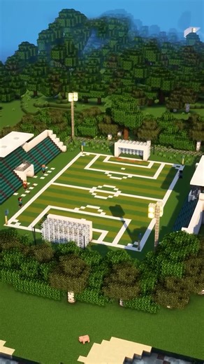 Minecraft football stadium creates a real match atmosphere