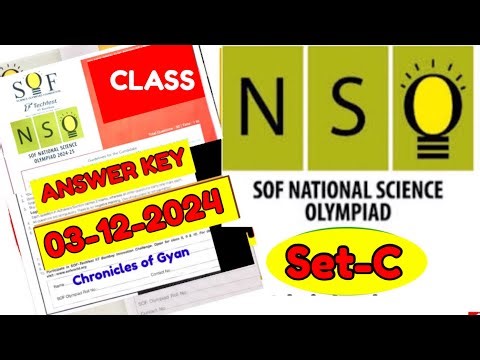 Class -6 | SOF National Science Olympiad 2024-25 Set C
