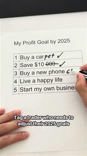 2025 goals vs Reality check 📝 #trading