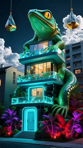 Unique Home A Smooth, Sculpted Lizard Home Concept #home #uniquehomes #interiordesign #homedesign