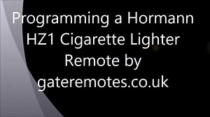 Programming a Hormann HSZ1 Cigarette Lighter Remote Control
