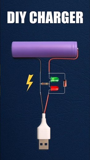 3.7v battery charger using zener diode 😱 simple diy! #shorts #diy #electric #experiment