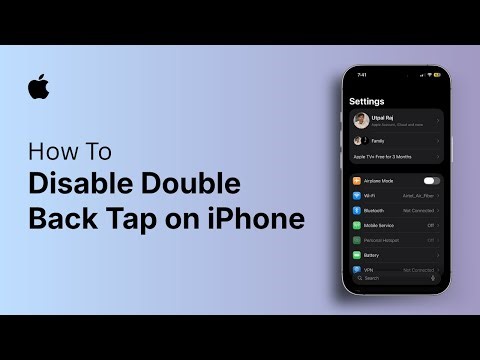 How to Disable Double Back Tap on iPhone