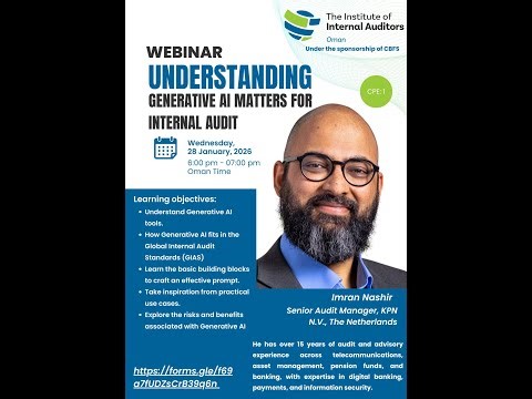 IIA Oman – Understanding Generative AI in Internal Audit – Imran Nashir – 28 Jan 2026 pip