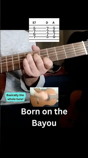Born on the Bayou Creedence Easy Guitar Tutorial