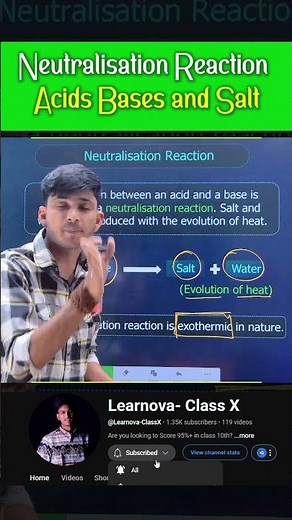 Neutralization Reaction | Acids, Bases & Salts | Class 10 Science | CBSE 2025-26 #viralvideo