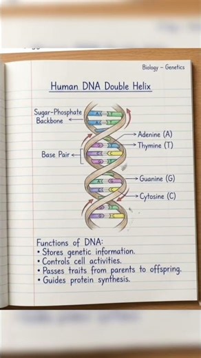 DNA Double Helix Structure | Watson & Crick Model in Simple Way #shorts #shortvideo farman health