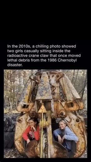 Past Peek on Instagram: "The Claw of Chernobyl stands as one of the most radioactive objects on Earth, a chilling relic from the 1986 Chernobyl nuclear disaster. This massive piece of machinery, used during the cleanup operation to remove highly radioactive debris from the reactor roof, still emits hundreds of microsieverts per hour — enough radiation to equal a chest X-ray in just minutes, and potentially lethal with prolonged exposure. Now abandoned in the Chernobyl Exclusion Zone, the claw re