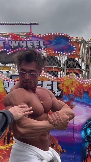 bodybuilding & strength on Instagram: "@chrisbaumann_ When a shredded bodybuilder takes his shirt off at the fair   #shirtless #bodybuilder #bodybuilding #shredded #shredz #shreddedbeast #shreddedabs #aesthetics #alphamuscle #musclereels #reelitfeelit #reelsinstagram #bodybuildingreels #musclemodel #classicphysique #fisiculturismo #culturisme #fisiculturista #pecs #sixpack #fitness #motivational"