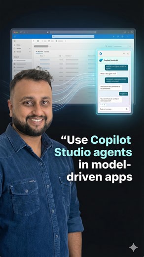 Power Platform & Microsoft 365 on Instagram: "AI shouldn’t live outside your app. This is how Copilot Studio agents work inside model-driven apps using Microsoft’s Contextual AI architecture. No context switching. Real-time insights. Enterprise-ready AI. 💾 Save this for Power Platform interviews 🔁 Share with your team 👇 Follow for more Power Platform + AI content #CopilotStudio #PowerPlatform #ModelDrivenApps #ContextualAI #MicrosoftCopilot LowCode EnterpriseAI PowerPlatformDeveloper TechReel