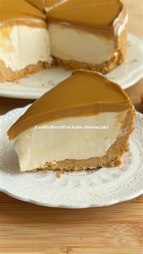archersfood.com on Instagram: "Vanilla Bean Biscoff No Bake Cheesecake 👇🏻 https://archersfood.com/no-bake-vanilla-bean-biscoff-cheesecake/ free recipe in our website link in our bio🫶🤍 If you wanna access to the recipe you can easily just screenshot this link, go to your phone pictures and click the link, the recipe will show. Or go to the link in our bio and search vanilla Biscoff cheesecake 🤍"