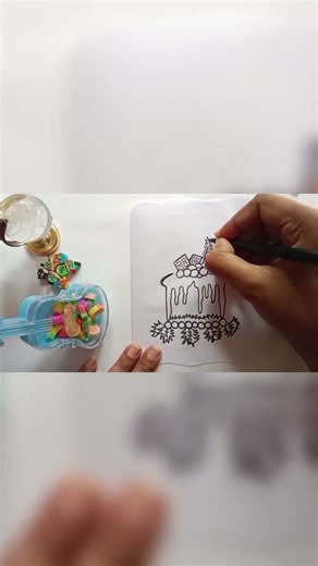 # Christmas cake drawing you have never seen before🎁🎂