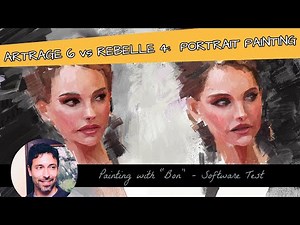 Artrage 6 vs Rebelle 4 Portrait Painting Comparison / Demo