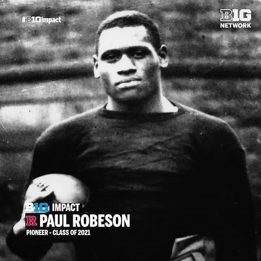 Paul Robeson starred for Rutgers Football, but he also lettered in baseball, basketball and track. After Rutgers, "Roby" was a singer, actor, scholar and global activist. The Rutgers Athletics Hall of Famer is a member of the #B1Gimpact Pioneers Class of 2021. | Big Ten Network