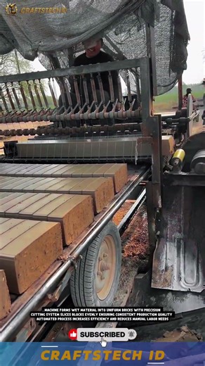 Automatic Brick Making Machine Produces Perfect Uniform Blocks #machine