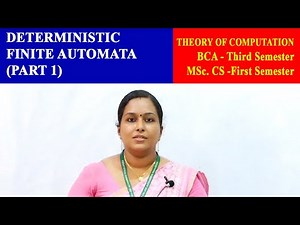 Deterministic Finite Automata - Part 1 | Dept. of Computer Science | Christ OpenCourseWare