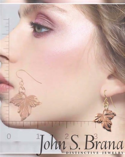 Small Maple Leaf Copper Dangle Earrings