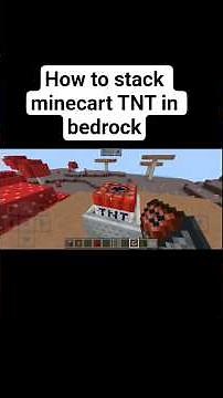 how to stack minecart TNT in bedrock #minecraft #bedrock