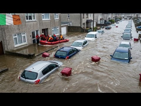 Massive Flooding in Dublin, Ireland: Chaos as Storm Chandra Submerges Cars Underwater