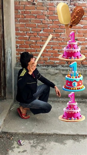 Birthday cake to icecream, catbury, Popcorn, Good day, magic video 🤣