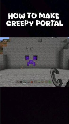how to make creepy portal #minecraft