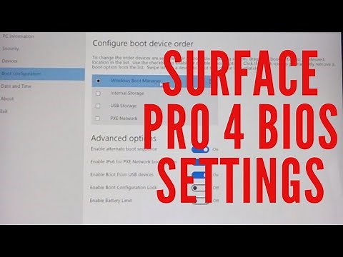 Surface Pro 4 Get into Bios Settings