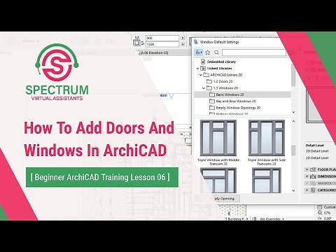 How To Add Doors And Windows In A Floor Plan In ArchiCAD Tutorial