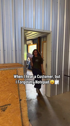 Okay, NOW she’s ready to take your order 😌📝 #fypシ #foryou #DallasTX #TexasMade #metalshop #SupportLocal