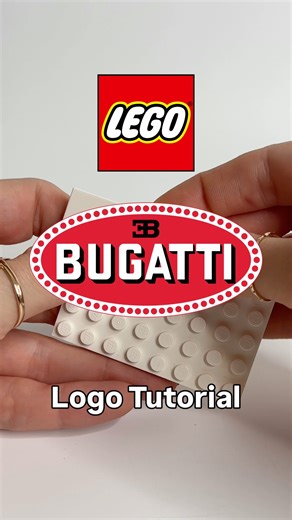 How to build a LEGO Bugatti Logo Tutorial 🚘 #legocars #legobugatti #bugatti #legomoc