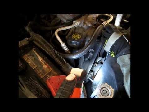 How to remove a serpentine belt and loosen belt tensioner. Jeep Grand Cherokee WJ.