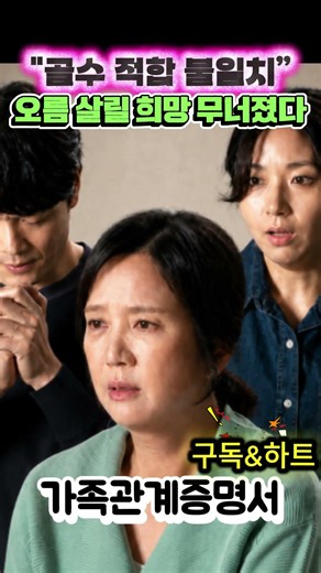 [가족관계증명서]오름 골수검사 충격 결과! 가족 중 누구도 맞지 않았다 #가족관계증명서 #가족관계증명서 리뷰 #가족관계증명서 예고