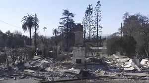 Residential homes throughout Altadena are left in ruins after wildfire swept through the region