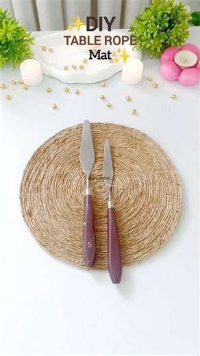 Diy table mat 🤎(Day-316) #diy #viral #art #craft #shorts #artshorts #trending #viralvideo #decor