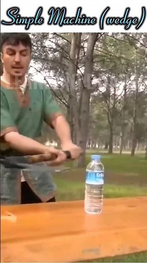 Perfect shot Simple Machine wedge Third class lever #physics #science #experiment