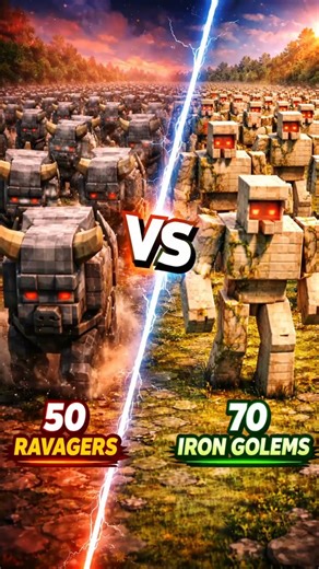 50 Ravagers vs 70 Iron Golems💀⚔️ ⚔️