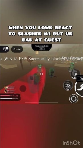 When you react to Slasher M1 but your lowk bad at guest #forsaken #forsakenmemes