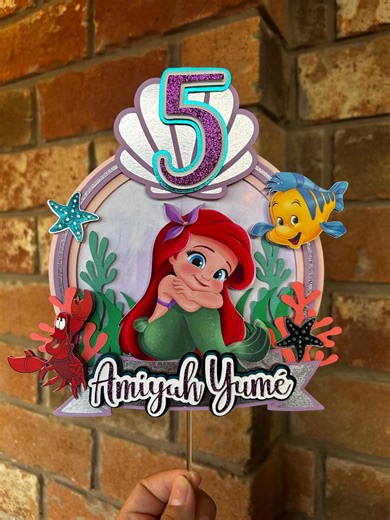 Mermaid Cake Topper | the Little Mermaid | Baby Ariel Party - Etsy