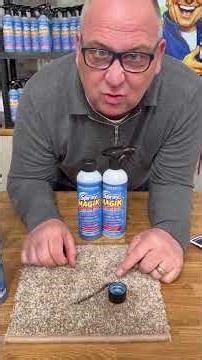 Spray Magik removing Permanent Marker from a carpet