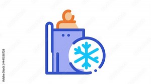People Heating Point Biohacking animated icon on white background