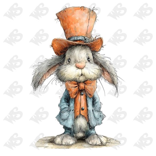 Whimsical Easter Bunny Clipart: Whimsical Graphics (digital Download - 21 JPG Files) - Etsy