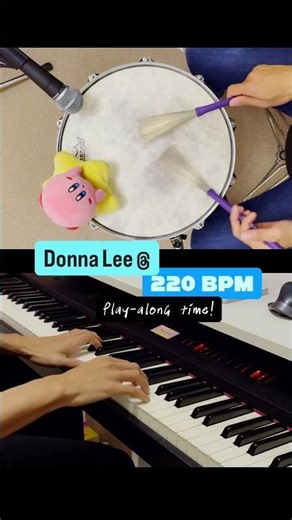Donna Lee @ 220 bpm. Grab your instrument and jam along! #jazz #jazzpiano #jazzstandard