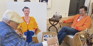 A Portrait of Harry Styles by David Hockney Will Go on Display in London Later This Year