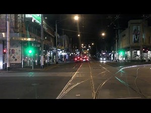4K NEW ROUTE 75 - Melbourne Tram Drivers View - Route 75 Docklands to Vermont South Night