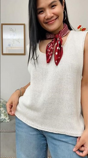 Easy knitted tank top pattern - perfect for summer 🌸🌼